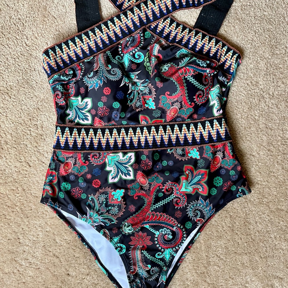 Colorful Paisley One-Piece Swimsuit